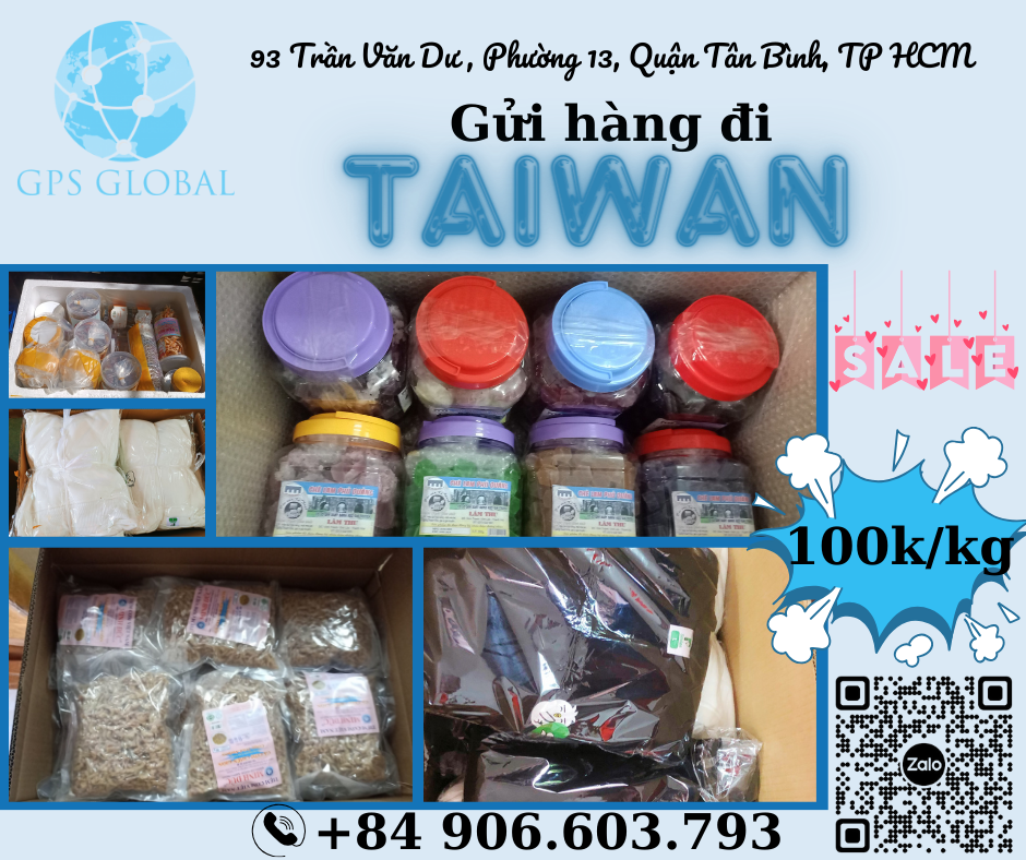 Vận chuyển Việt Nam - Đài Loan giá chỉ 100k/kg.